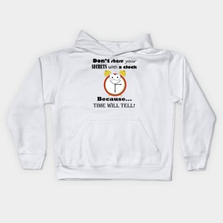 Time Will Tell Play on Words Graphic Kids Hoodie